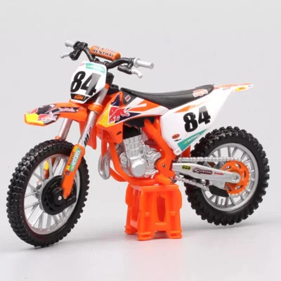 TOBAR JEFFREY HERLINGS REDBULL KTM 450 SX-F 1:18 Motocross MX Toy Model Bike Orange