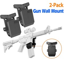 Paquete de 2 rifle pistola montaje en pared, colgador de exhibición flotante almacenamiento seguro, soporte para pistola EE. UU.