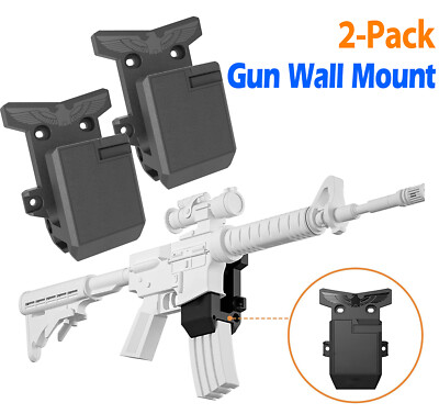2-Pack Rifle Gun Wall Mount,Floating Display Hanger Safe Storage,Gun Holder USA