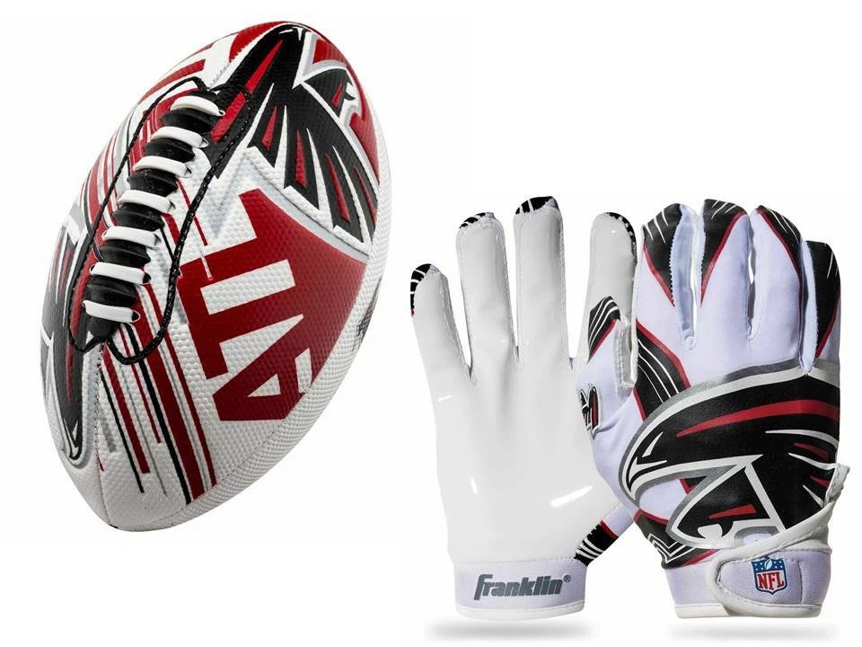 Atlanta Falcons Kids NFL Spacelace Air Tech Football Gloves