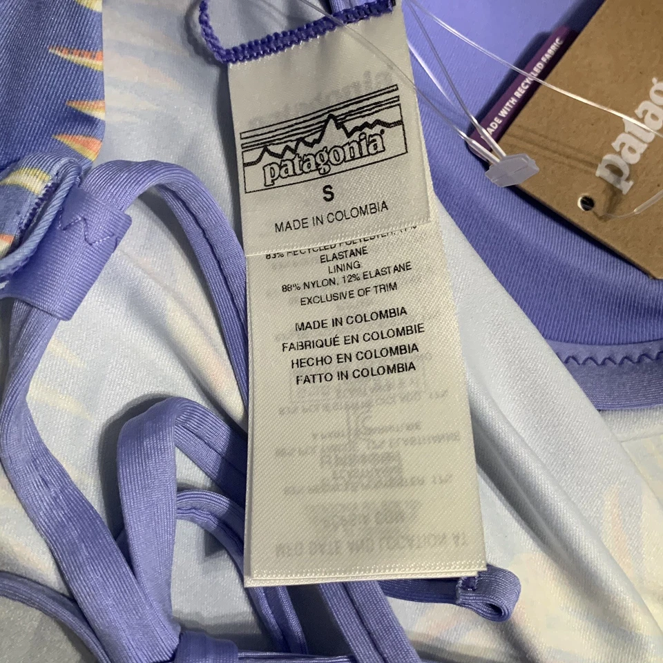 Patagonia Tankini Womens Small Light Violet Blue Glassy Dawn Swim Top Shirt - Image 3 of 3