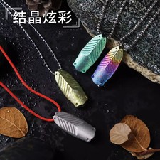 EDC Titanium Safety Whistle Emergency Whistle Necklace Outdoor Hiking Equipment
