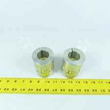 22mm x 35mm Flexible Aluminum Shaft Coupling 3-1/2" OAL Lot Of 2