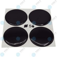 8 x YOU.S Nabenkappen Silikon Aufkleber 56,0 mm - schwarz selbstklebend