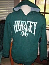 New Hurley sz small green pull-over hoodie jacket sweatshirt coat long sleeve