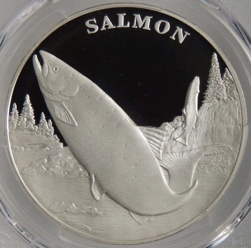 2003 SALMON NATIONAL WILDLIFE REFUGE NWRS SILVER MEDAL PCGS PR69 DCAM #44612270 - Image 3 of 4