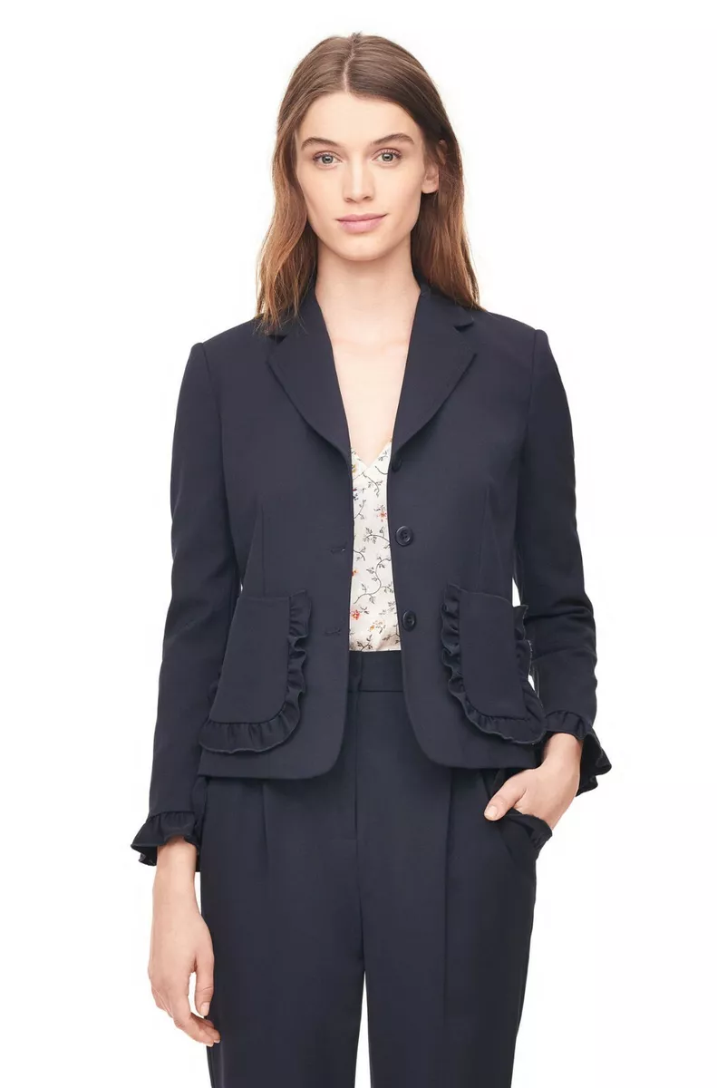 Rebecca taylor ruffle best sale blazer