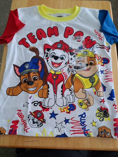 NWT TODDLER'S - SIZE 2T - PAW PATROL S/S T-SHIRT - RUBBLE CHASE & MARSHALL - Picture 3 of 3