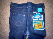 VTG 70s NEW BOYS 10 KIDS 25 X 25 WRANGLER STRAIGHT LEG DARK DENIM JEANS PANTS