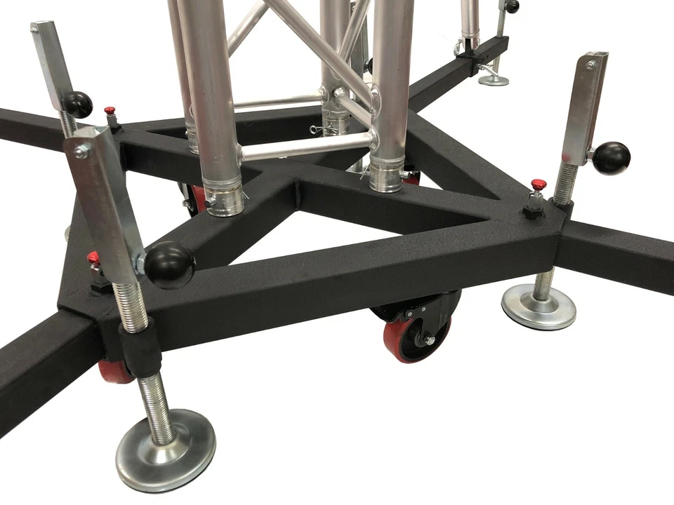Ground Support Wheels w/Leveling Jacks Fits F34 Trussing Vertical Truss Base - Image 4 of 4
