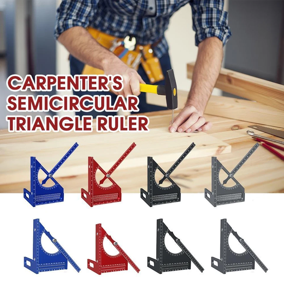 3D Adjustable Carpentry Square Protractor With 180 Degree Quick Marking Guide Q9 - Image 3 of 4