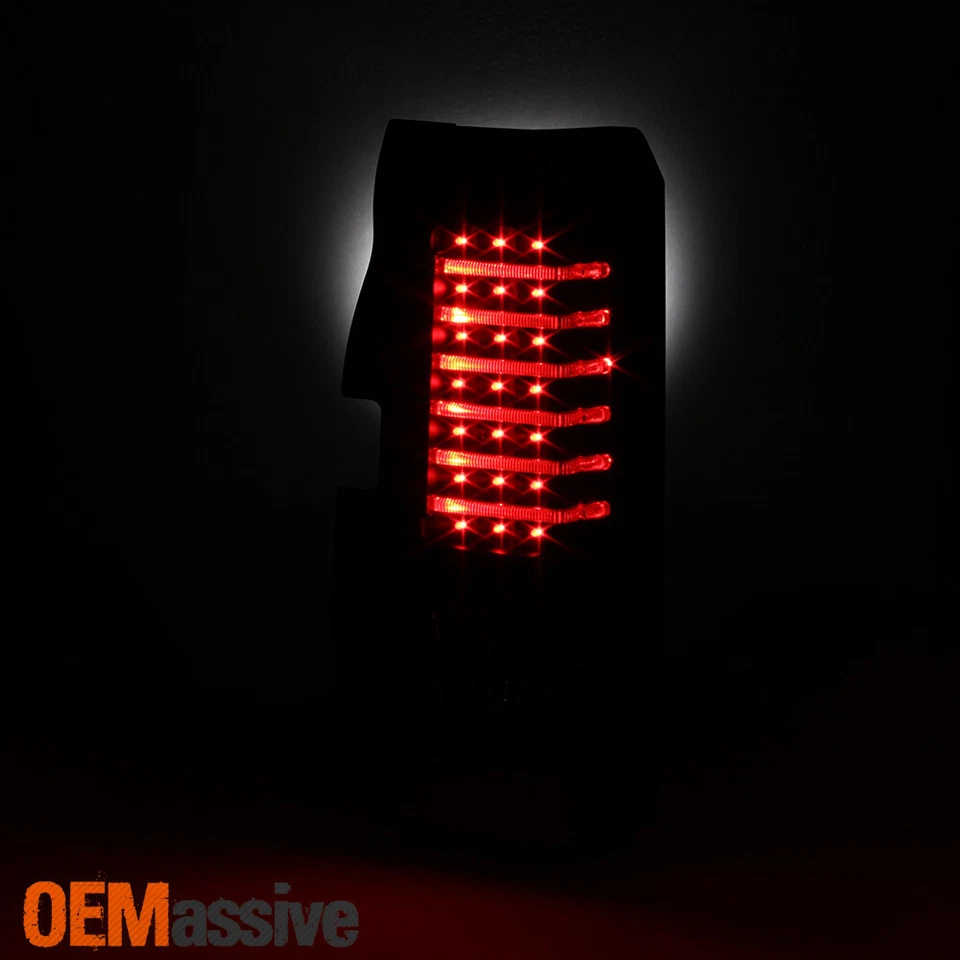 Se adapta a 06-10 Hummer H3 luces traseras LED completas negras + lámparas de tubo de luz LED izquierda + derecha Foto 3 de 4