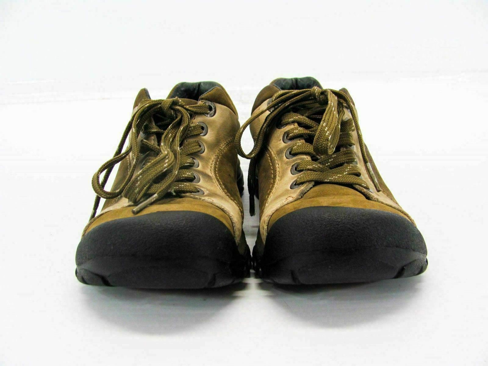 Scarpa donna Keen Briggs taglia 6M marrone pelle escursionismo Oxford sneaker usata qp