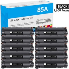 10PK CE285A Fits HP 85A Toner Cartridge Laserjet Pro P1102 P1102W M1132 M1212nf