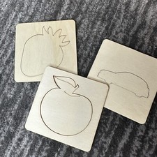 Kids Wooden Drawing Stencils Kit DIY Durable Painting Stencils Preschool 20 pcs