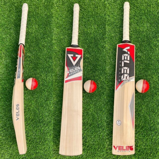 VELES STRONGER ENGLISH WILLOW CRICKET BAT FREE LEATHER BALL AND SHIPPING