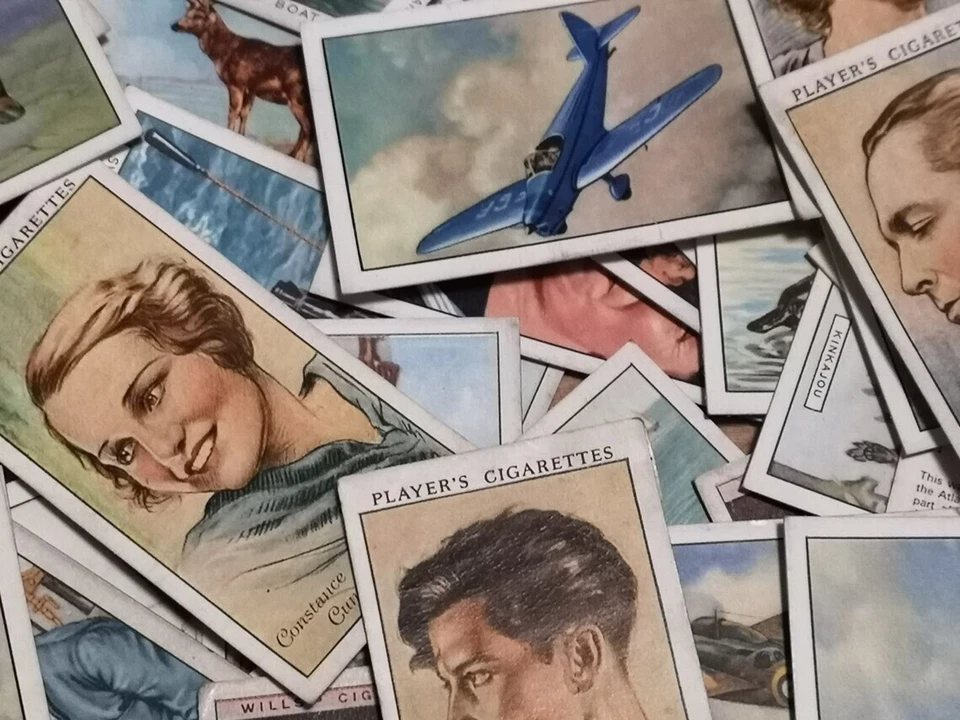 10 Vintage Cigarette Cards Mixed Job Lot - Military, Tech, Nature, Movies etc - Image 2 of 4