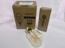 Edison Bulbs,4-Pack Vingtage Filament Light Bulb,T45 4 Count Pack of 1