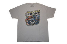 Justice League Mens Classic American Hero Collage White T-Shirt New XL