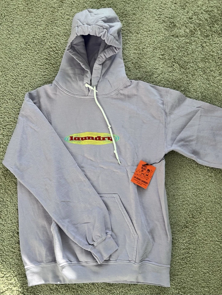 24Hr Laundry Lavender Logo Hoodie – Soft & Cozy Unisex Sweatshirt Loungewear - Image 3 of 4