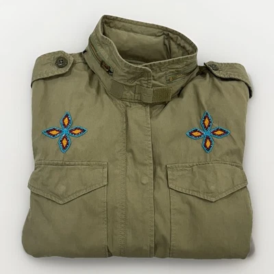 Ralph Lauren Women’s Military M65 Field Jacket Medium Beaded Packable Hood - Image 1 of 4