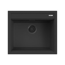 Lavello Quareco incasso 1 vasca 57×51 Prime 60 Granito Nero QLP060NE