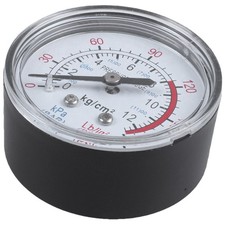 Round 0-180 psi 13mm 1/4BSP Diameter Comparator Air Manometer, Black X9J7
