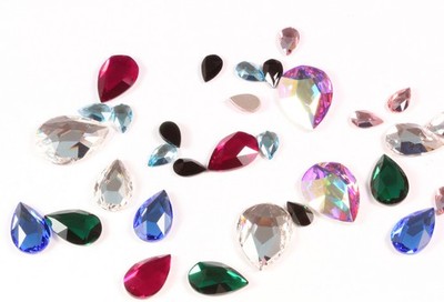 Superior PRIMERO 2303 Pear Flat Backs No Hotfix Crystals * Many Colors