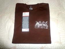 PERUVIAN  T-Shirt Unisex, CUZCO PERU Brown Graphic  Size S 100%Cotton
