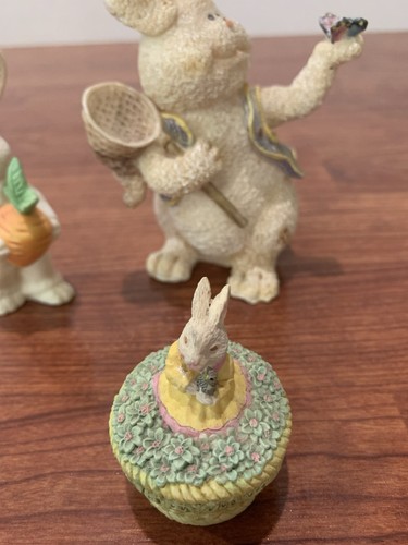5 Ceramic Bunny Figurines #C36 - Picture 6 of 16