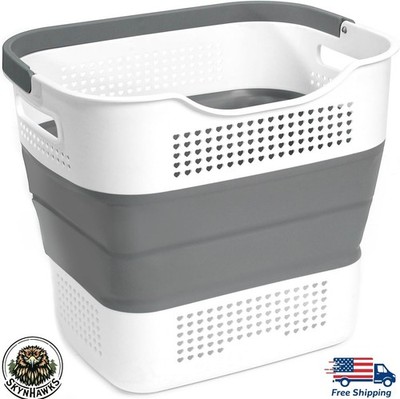 11 Gallon Foldable Laundry Basket Collapsible Hamper w/Handles Pop Up Basket