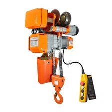 1 ton 2200 lb 1 Speed Electric Chain Hoist Power Trolley 20 ft. G80 Chain