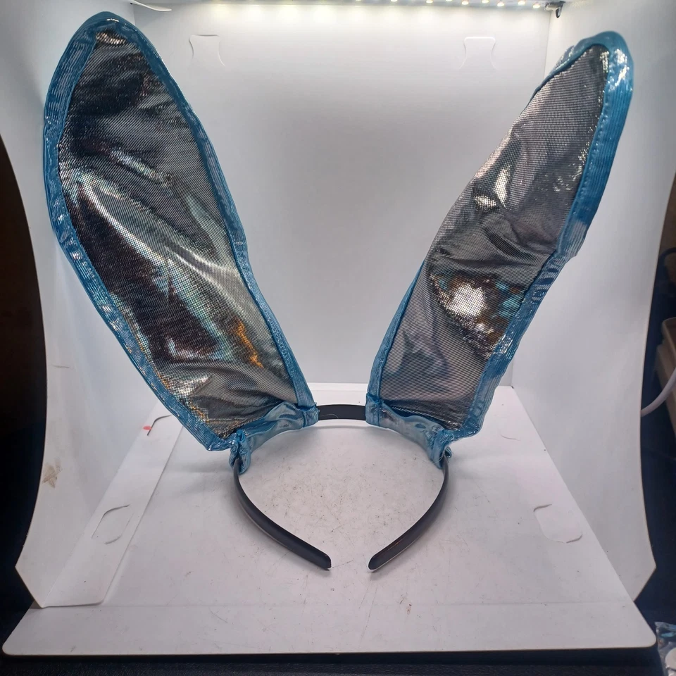 Sexy Bunny Costume, Sz Small, Gloves, Ears, Fishnets And Fuzzy Tail. Sexy Silver - Image 4 of 4