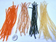 56 Strands Faceted Czech Glass 2.5mm Beads Bulk Lot 6  Green Yellow Orange Peach