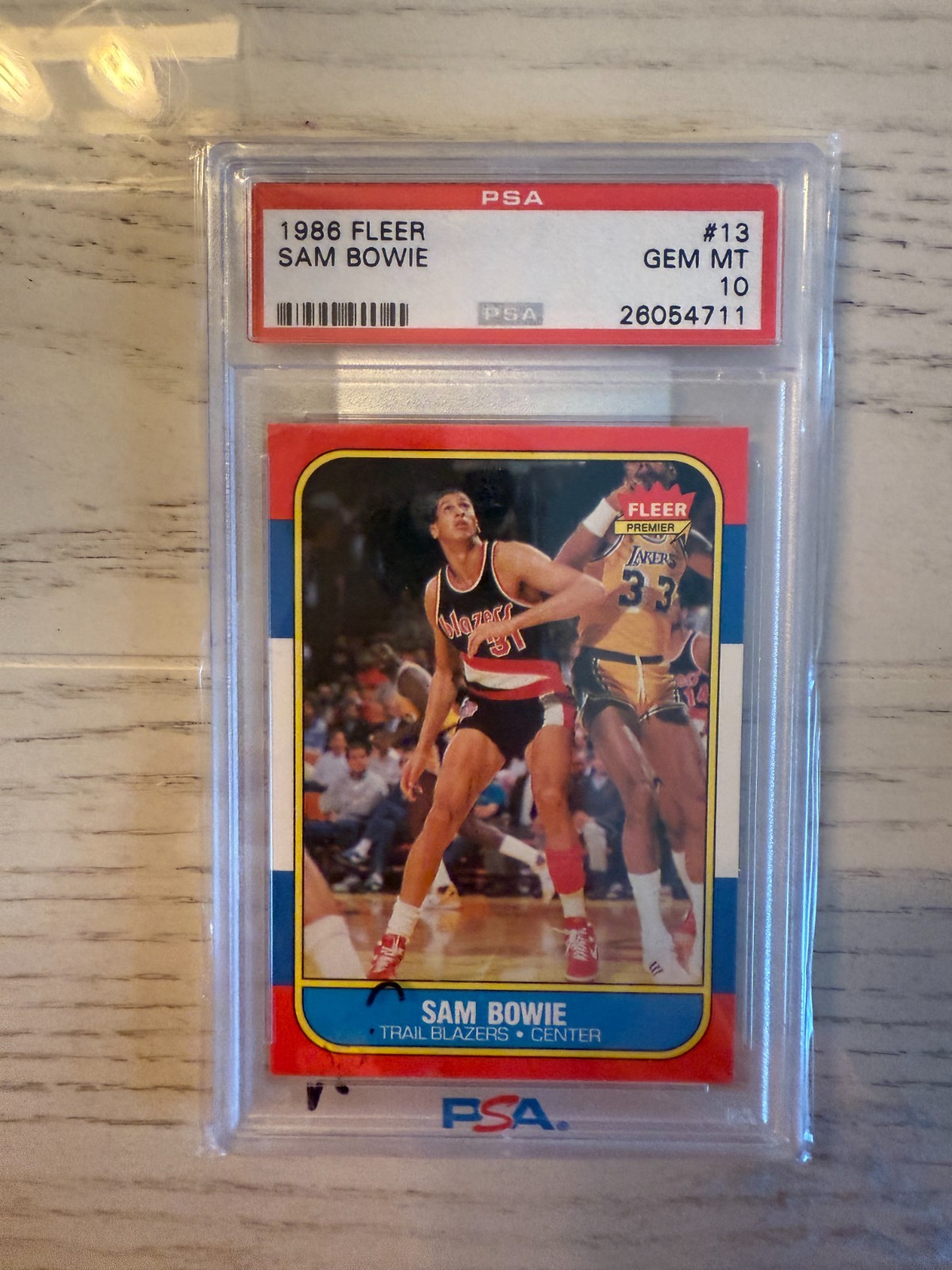 1986 FLEER #13 SAM BOWIE PSA GEM MT 10