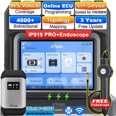 XTOOL IP919PRO ECU Key Programming Tool Car Diagnostic Scanner +Free Endoscope