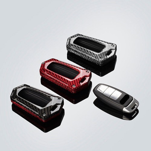 Carbon Fiber Car Key Fob Case Cover For Audi Q3 Q5 A7 A8 A6L A3 A4 A6 S8 Quattro