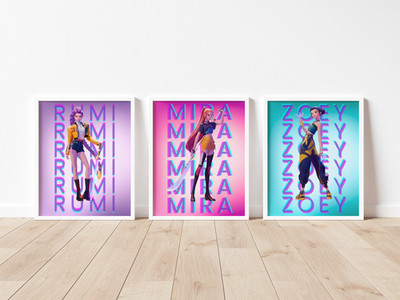 Wandbilder Dämonenjäger, Kpop Mädchenzimmer Deko, Mädchenzimmer Poster