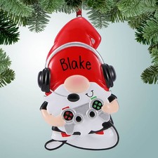 Personalized Gnome Gamer Christmas Ornament - Video Games