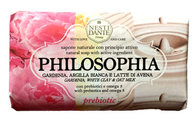 (30,-   / kg) NESTI DANTE 250 g Seife Philosophia Prebiotic Gardenia White Clay