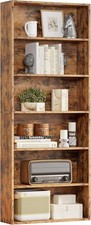 Industrial Bookshelves  Bookcases Floor Standing 6 Shelf Display Storage