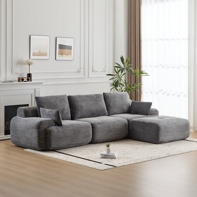Modern Memory Foam Compressed Sofa,Large Sectional Couches for Living Room,Pet-F