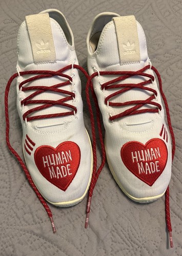 Adidas Human Made Pharrell Williams Shoes Size 10.5 Solar Hu Glide Love hearts