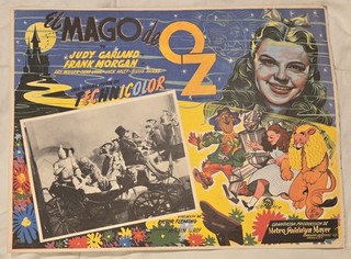 VTG The Wizard of Oz '40 MEXICO Lobby Card Judy Garland MGM Movie Poster Foreign