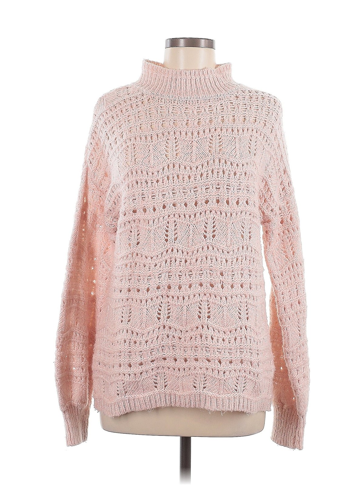 Caslon Women Pink Turtleneck Sweater M