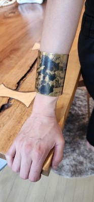 Mona Assemi Gold Plated over Bronze Cuff Bracelet