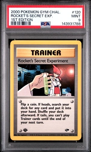2000 POKEMON GYM CHALLENGE 1ST EDITION #120 ROCKET'S SECRET EXPERIMENT PSA 9