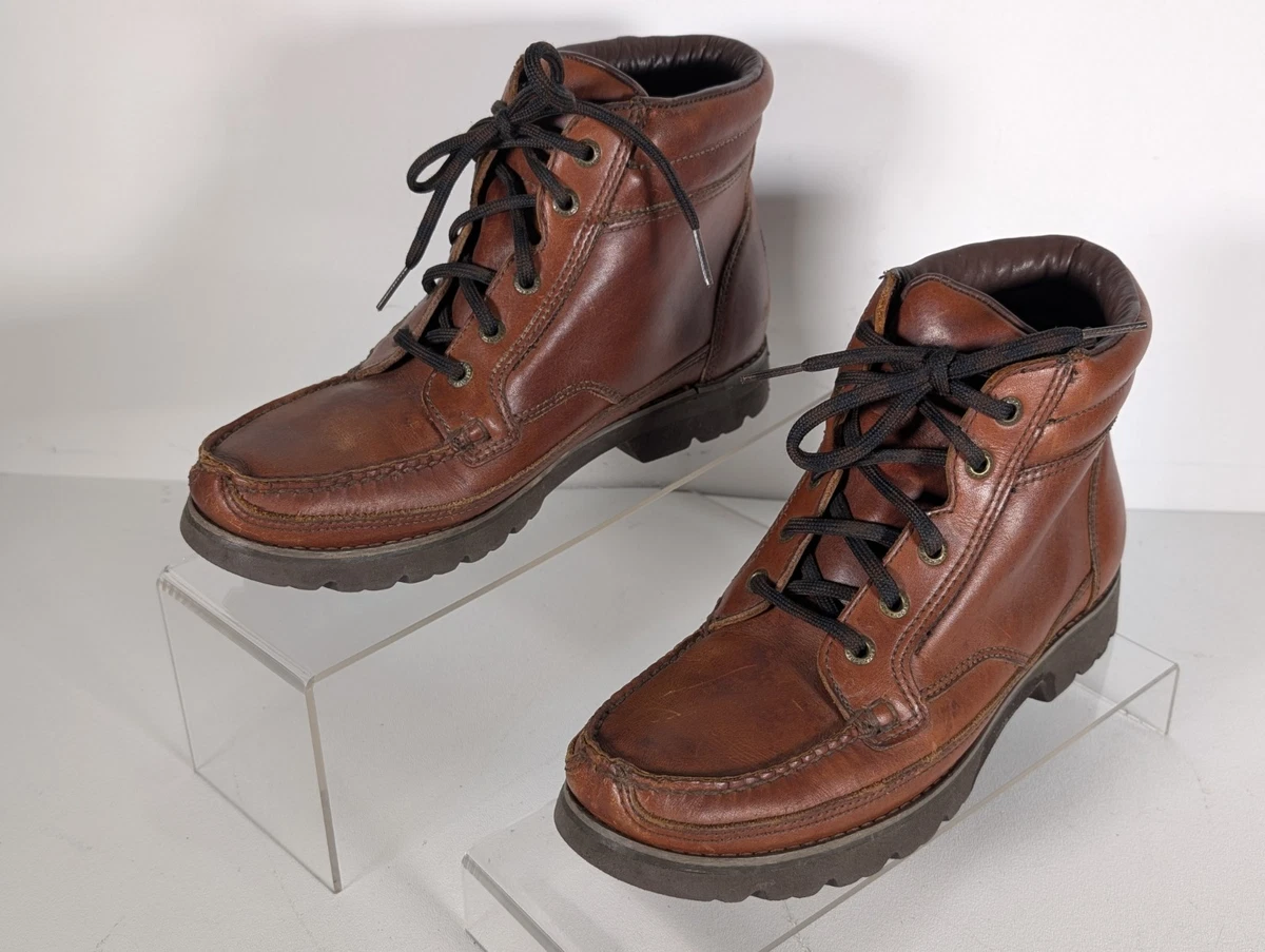 Rockport Chukka Boots Mens 9.5 D Brown Leather Casual Vibram Soles Gorpcore Men main image 3