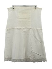 Vintage Elastic Drop Waist Nylon Spandex Petticoat Half Slip Embroidered