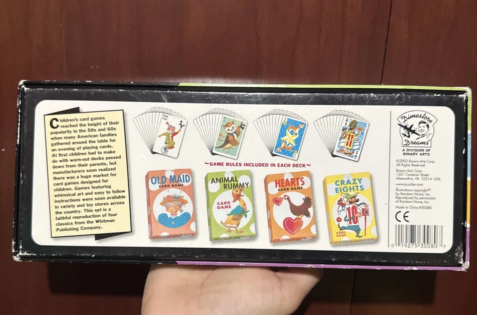 Thinkfun 4 Children’s Card Games - Old Maid, Rummy, Hearts, & Crazy Eights 2002 - Image 2 of 3